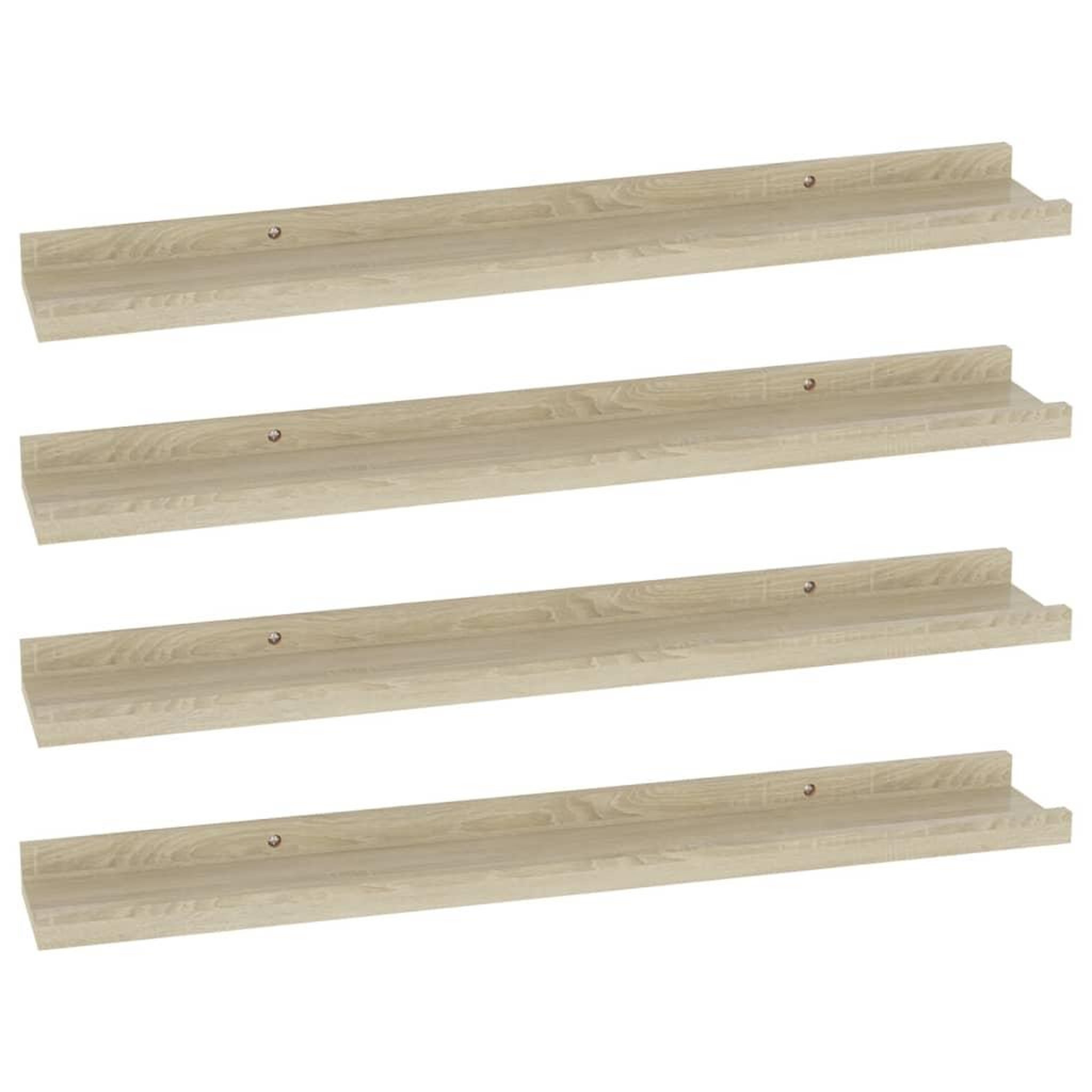 Voir la diapositive 2 : VIDAXL Etageres murales 4 pcs chene sonoma 60x9x3 cm