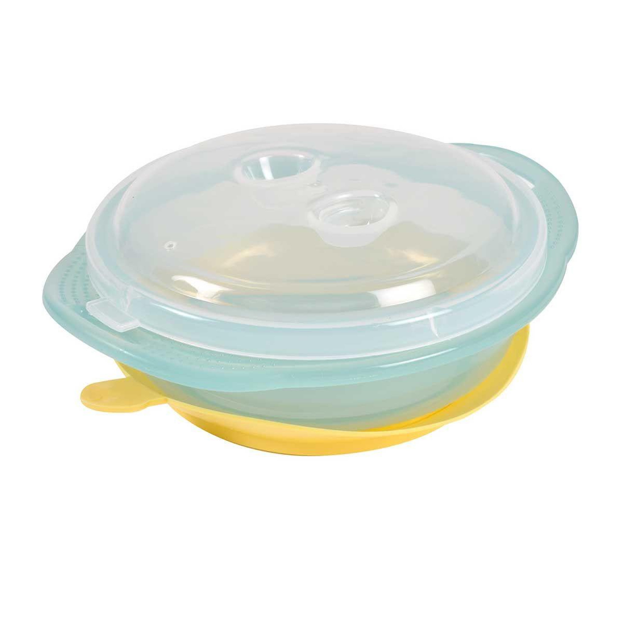 HOMEA Bol antidérapant  couvercle  260ml transparent