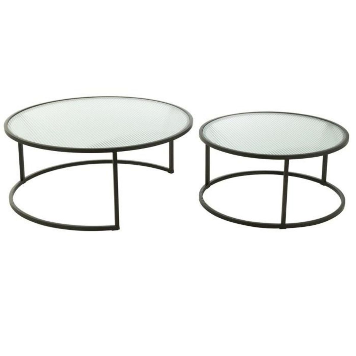 Paris Prix Lot de 2 Tables Basses Design  Alony  89cm Noir