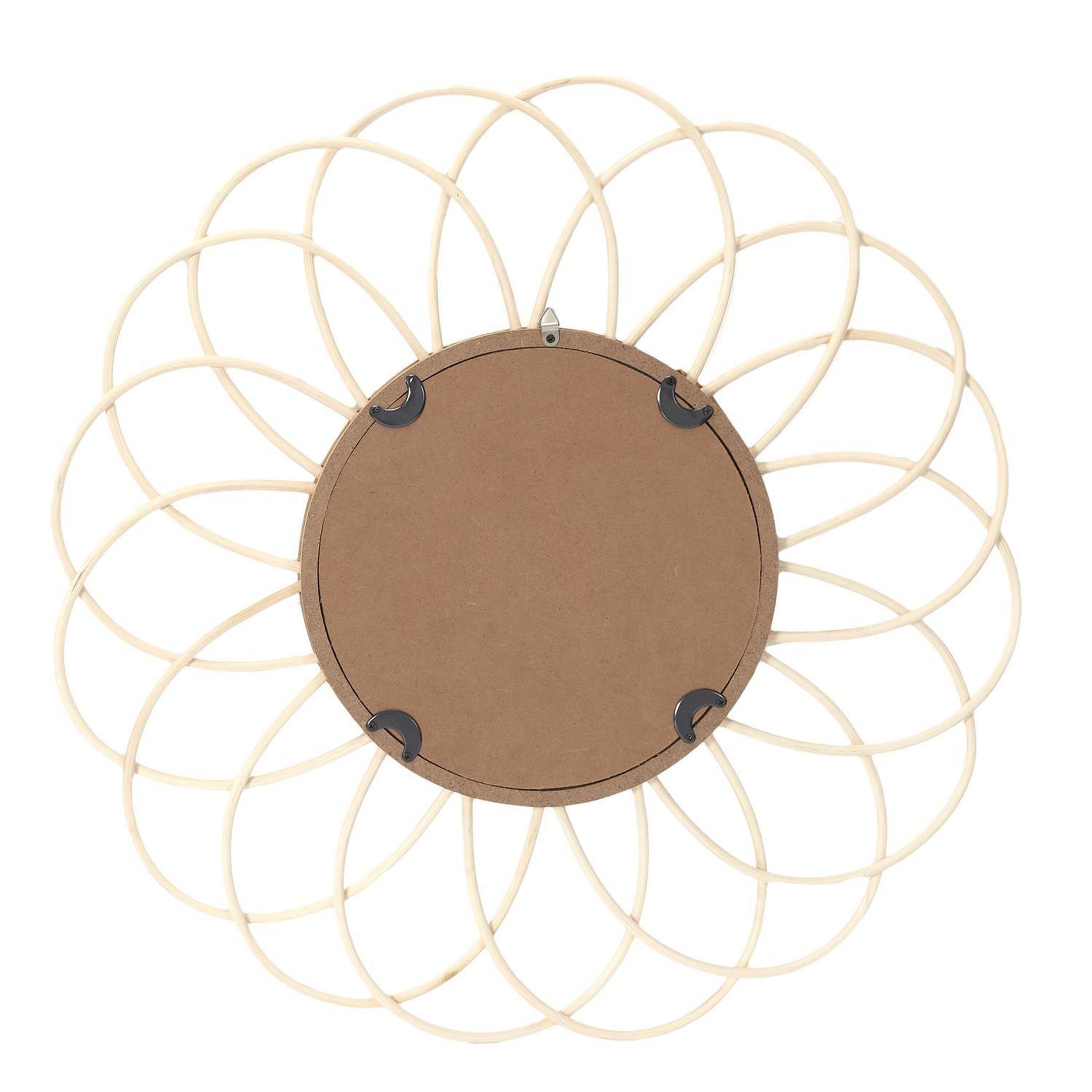 Voir la diapositive 4 : The Home Deco Factory Miroir Rosace en rotin - Diam 56 cm