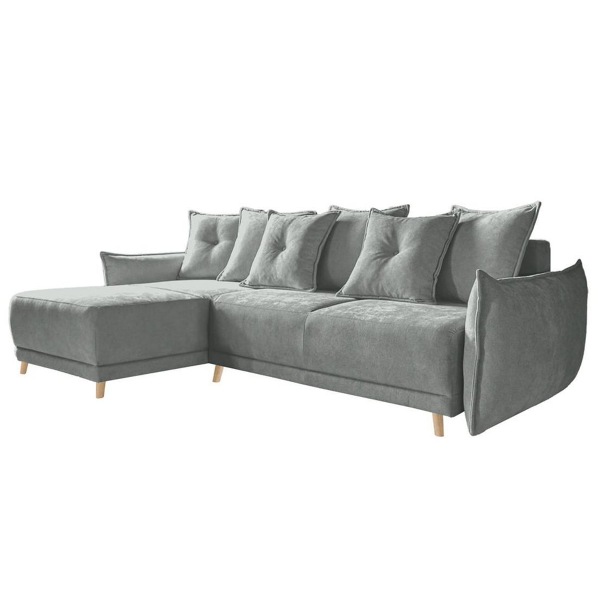 BEST MOBILIER Lena - canapé d'angle réversible convertible - 4 places - style scandinave