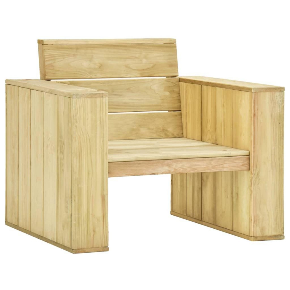VIDAXL Chaises de jardin lot de 2 89x76x76 cm Bois de pin impregne