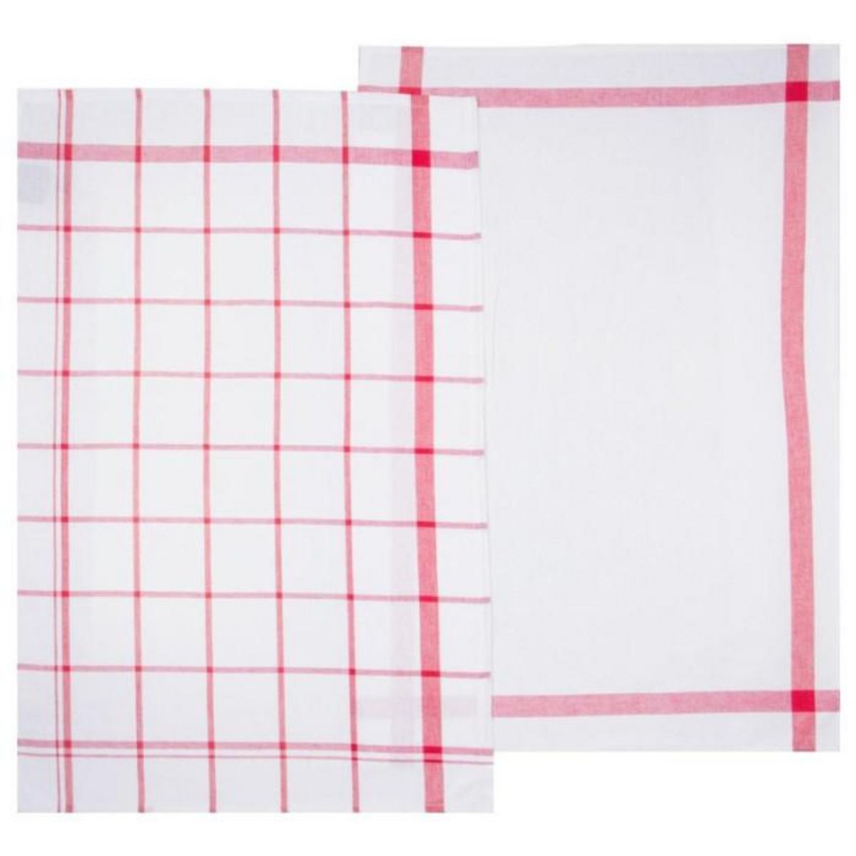 Paris Prix Lot de 2 Torchons de Cuisine  Traditionnel  70cm Rouge