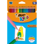 BIC Boîte de 18 crayons de couleur Kids Tropicolors