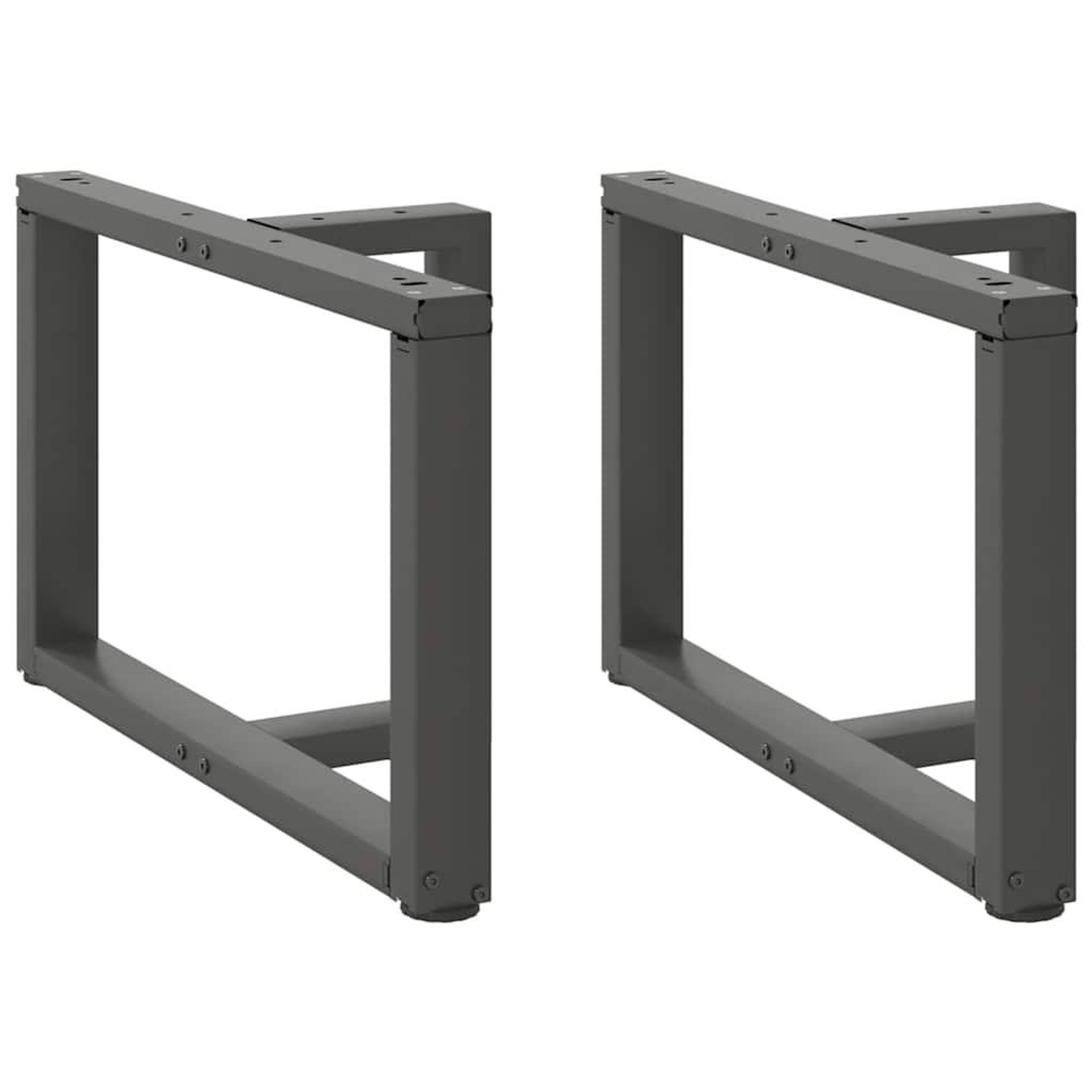 VIDAXL Pieds de table basse forme de T 2pcs anthracite 70x25x(42-43)cm