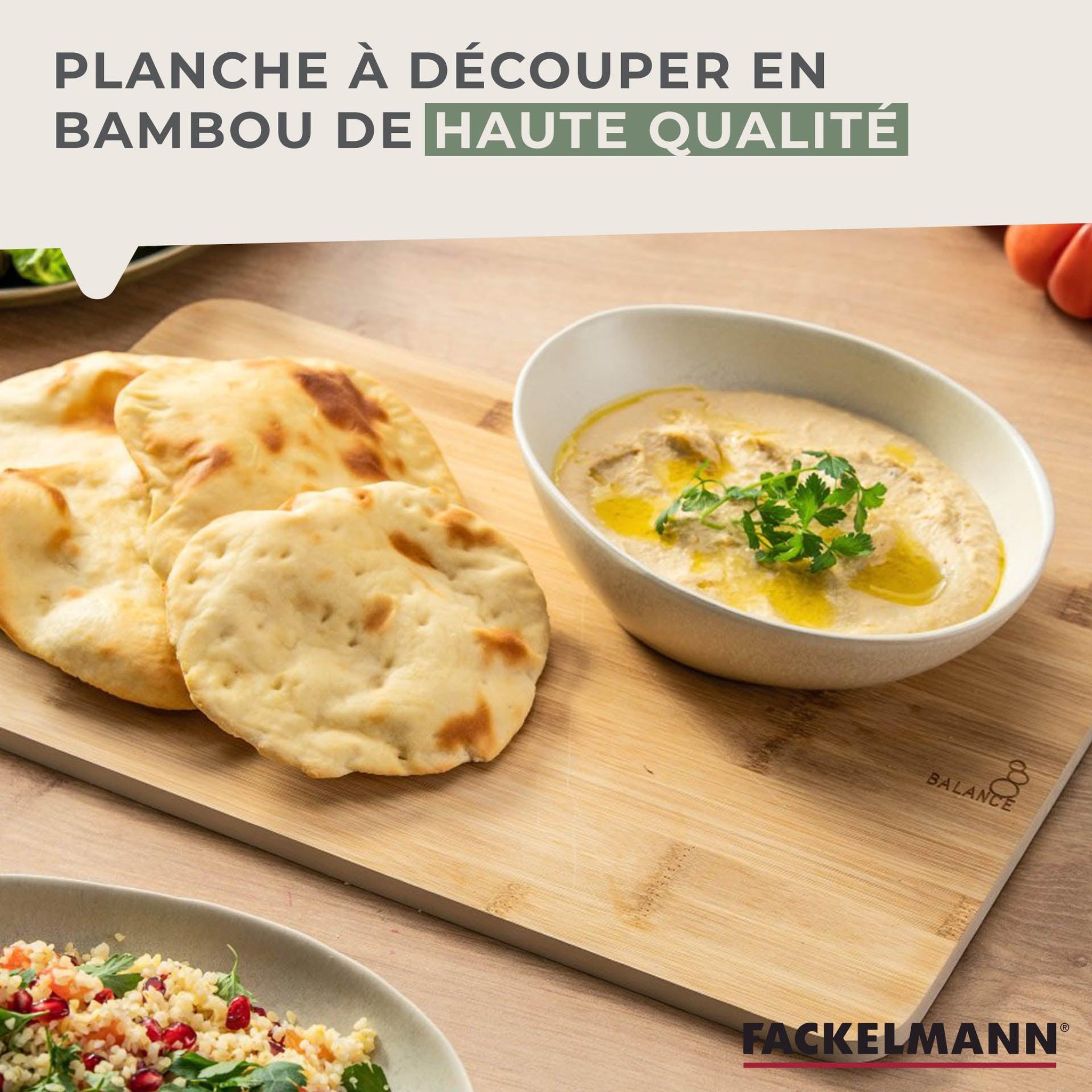 Voir la diapositive 3 : Fackelmann Planche à découper en bambou 40 x 26 cm fackelmann balance