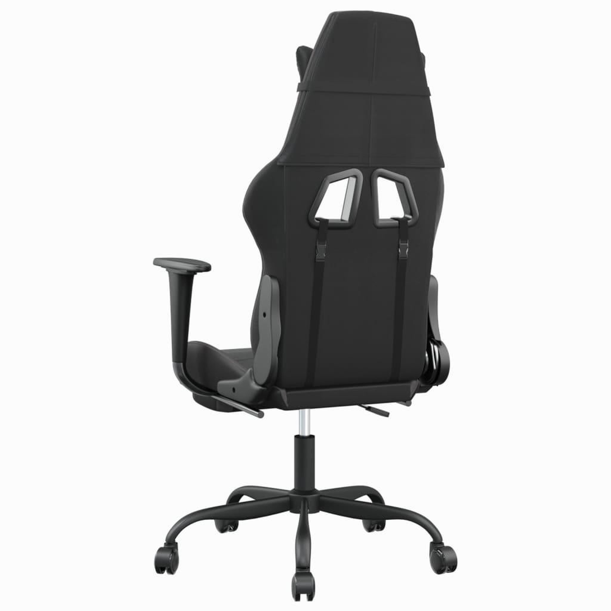 Voir la diapositive 5 : VIDAXL Chaise de jeu avec repose-pied Noir et gris Similicuir
