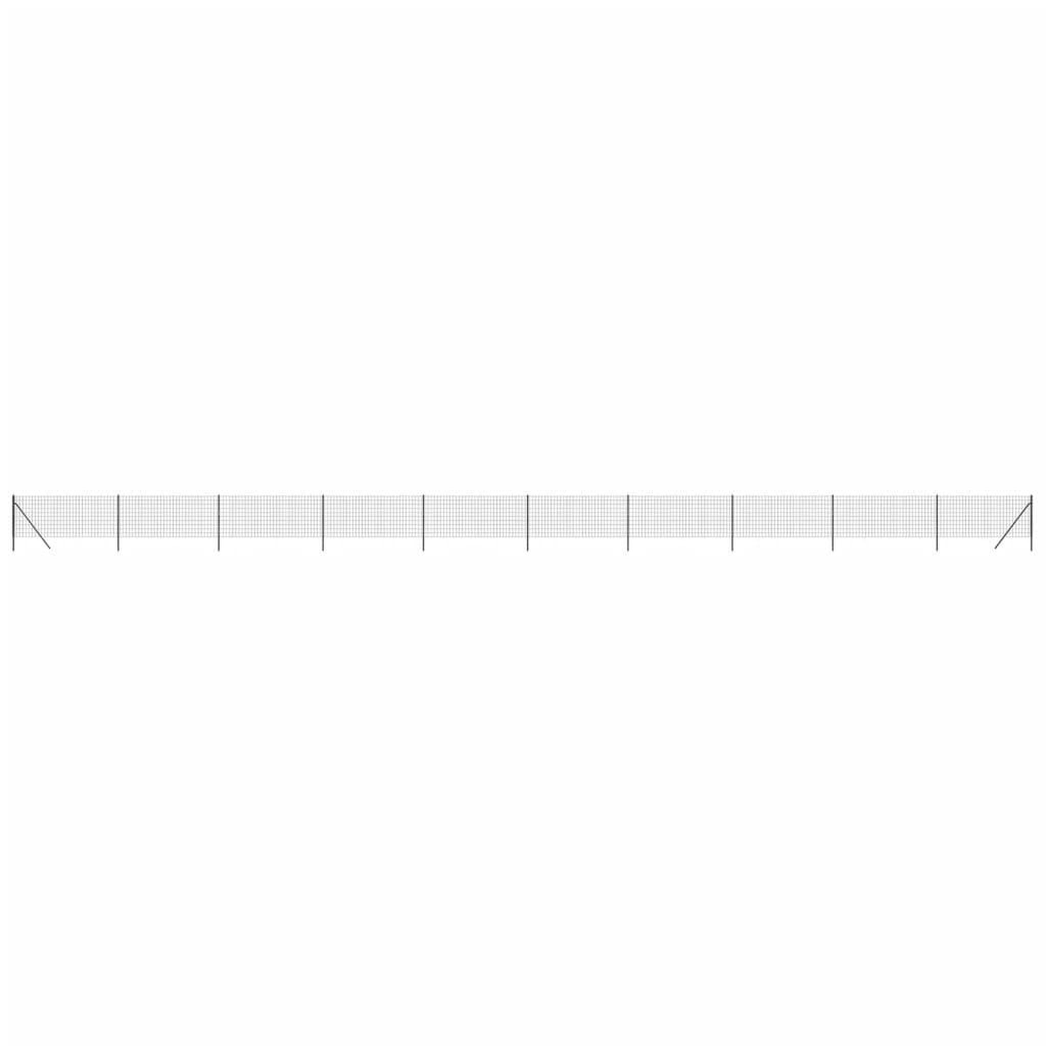 Voir la diapositive 2 : VIDAXL Cloture en treillis metallique anthracite 0,8x25 m