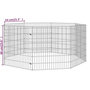 Voir la diapositive 6 : VIDAXL Enclos pour animaux en liberte 8 panneaux 54x60cm fer galvanise