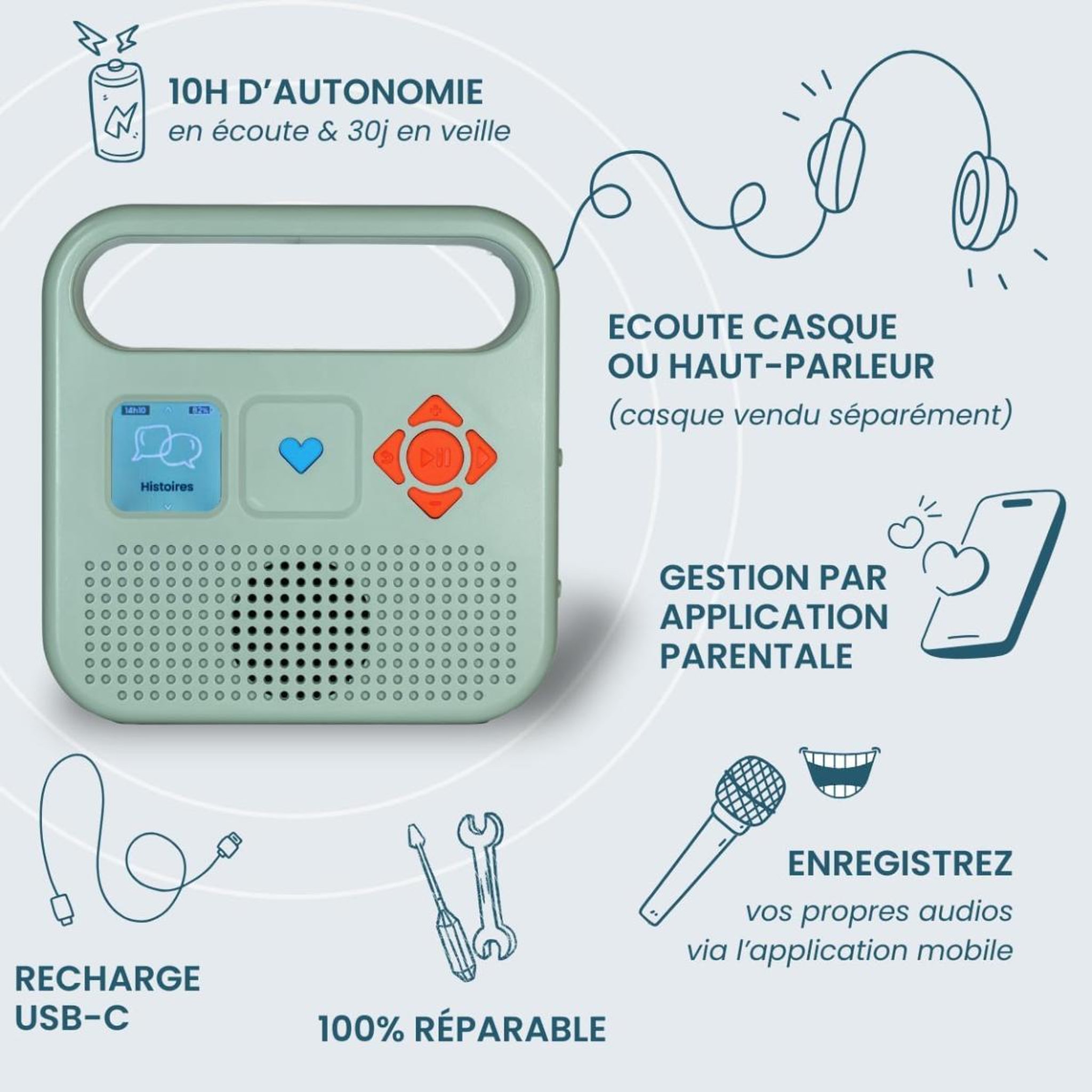 Voir la diapositive 4 : MERLIN Boîte à Histoires avec 1000 titres Inclus version 2