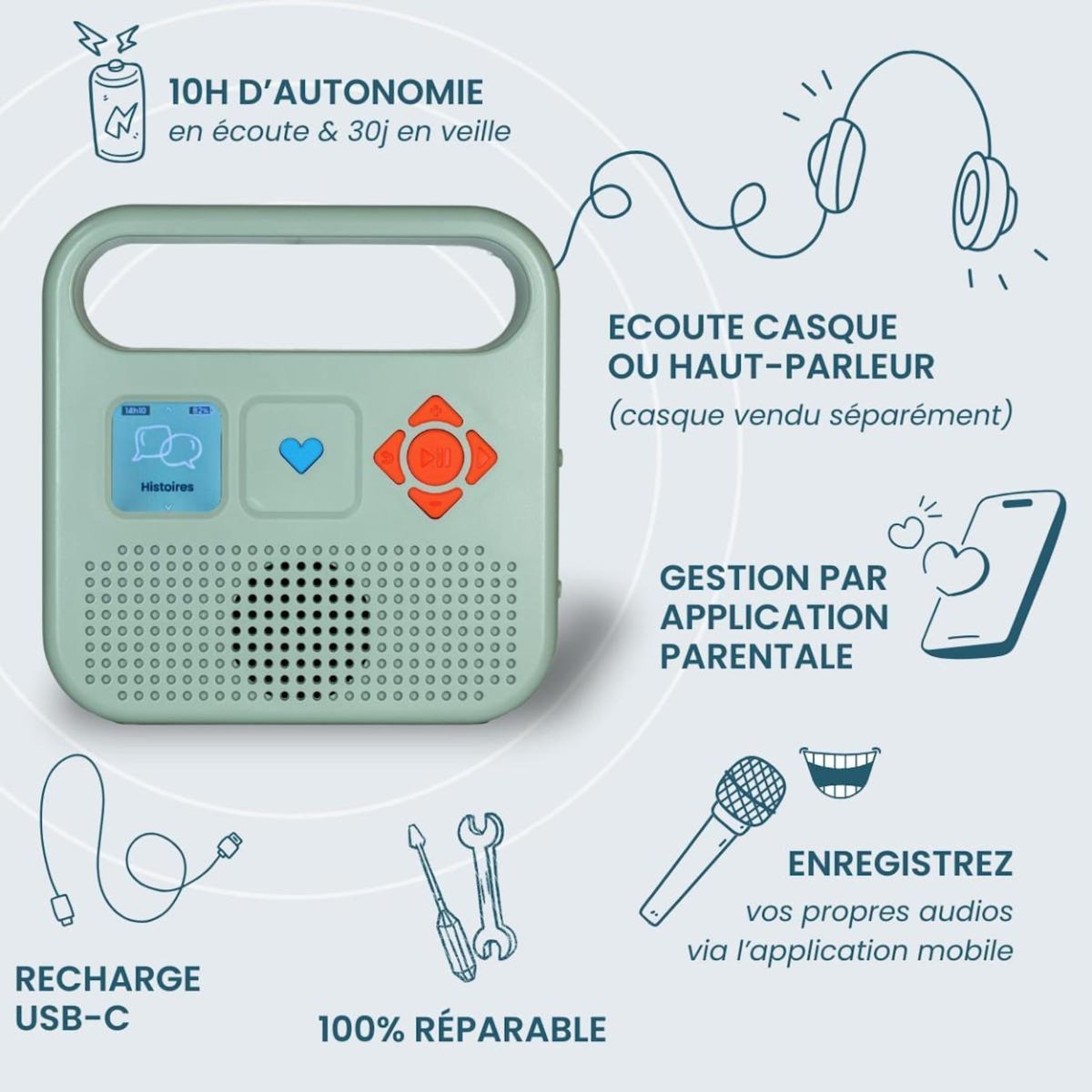 MERLIN Boîte à Histoires avec 1000 titres Inclus version 2