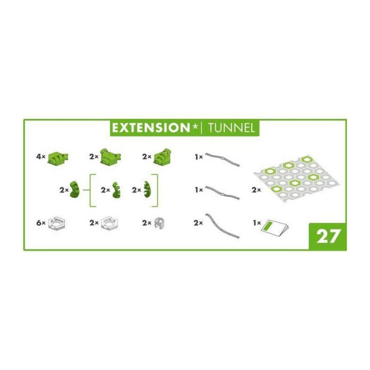 RAVENSBURGER Ravensburger-GraviTrax Set d'extension Tunnels-18p.-Circuit de billes-Construction-Parcours de billes a construire-Des 8 ans-224
