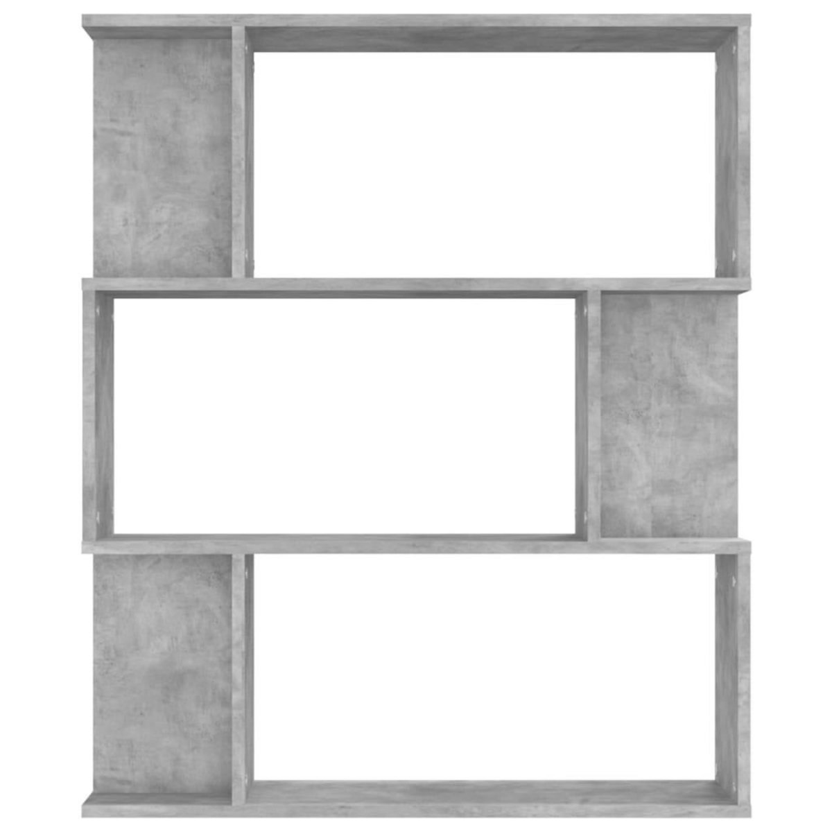 VIDAXL Bibliotheque/Separateur de piece Gris beton Bois d'ingenierie