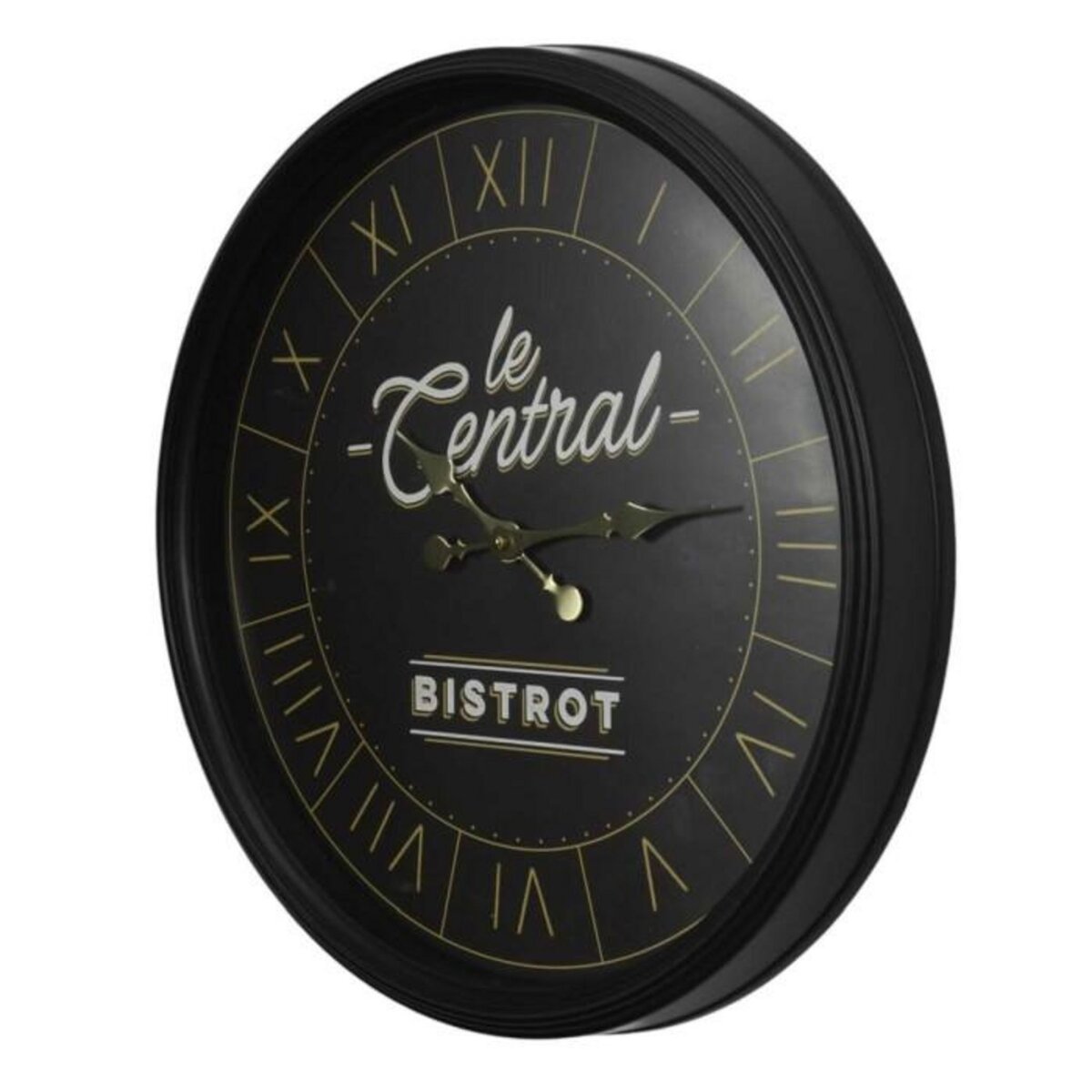 Paris Prix Horloge Murale  Bistrot  50cm Noir