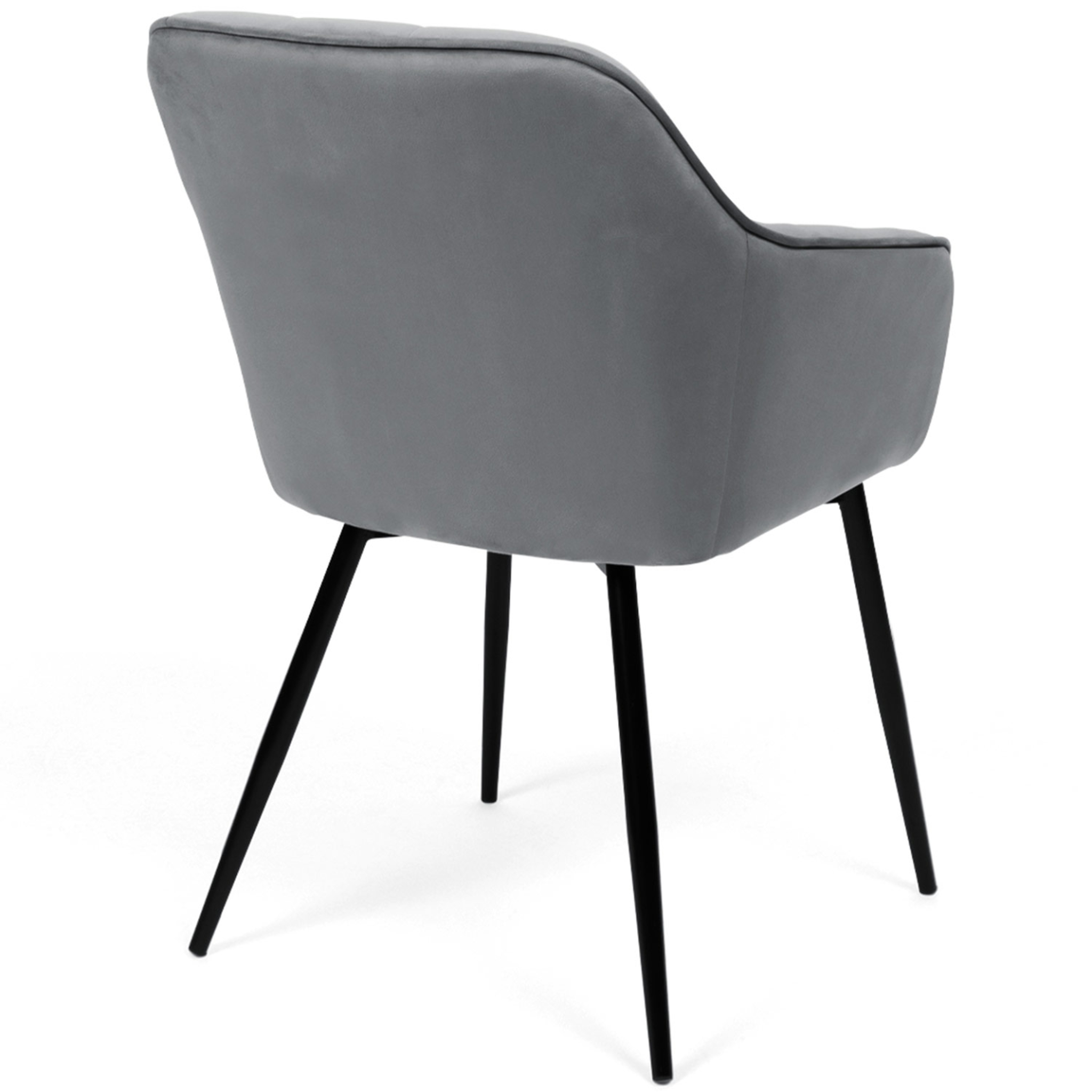 Voir la diapositive 4 : ID MARKET Lot de 2 chaises de salle à manger, fauteuils de table mady en velours gris clair