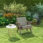 Voir la diapositive 2 : OUTSUNNY Coussins de fauteuil de jardin zippés déhoussables - galettes de chaise de jardin - épais rembourrage 7 cm - polyester haute densité gris