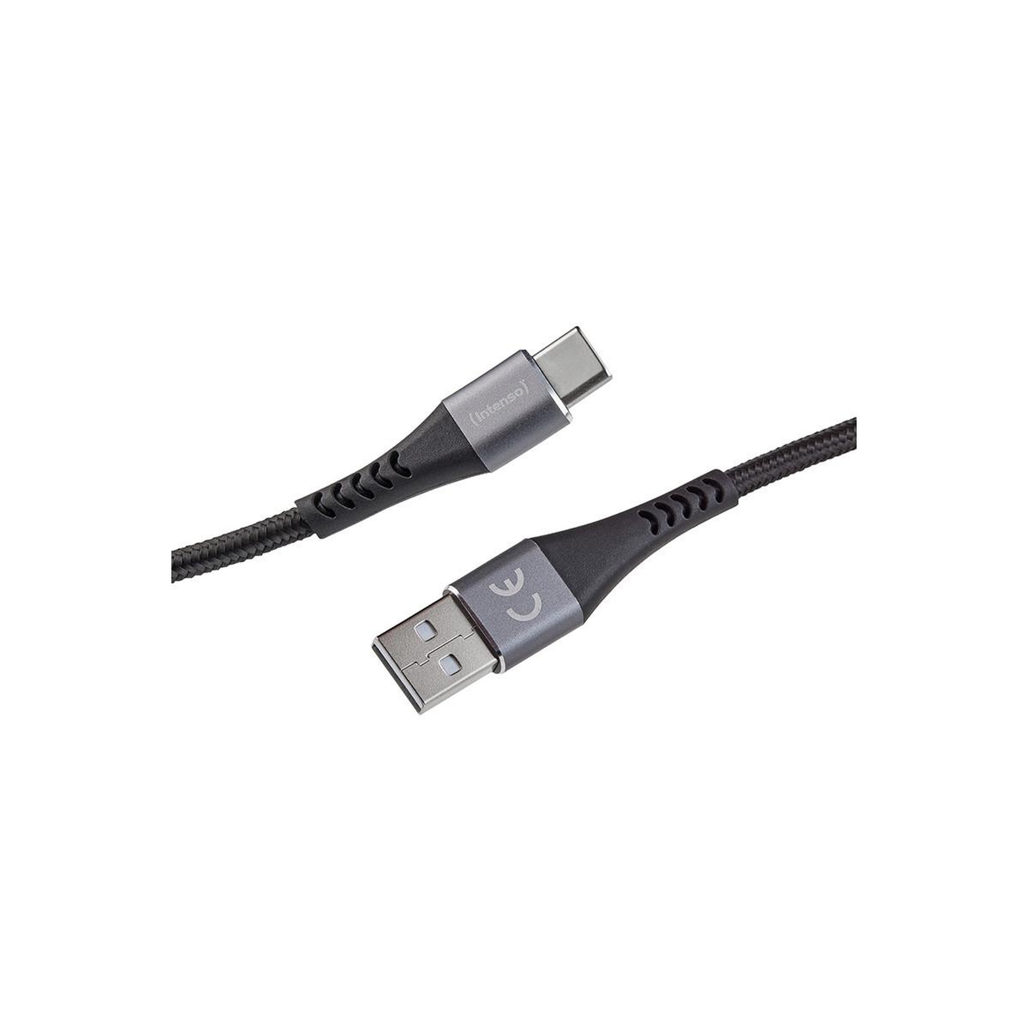 Voir la diapositive 2 : Intenso Intenso Câble de charge/données USB-C A315C, 1,5 m, charge rapide jusqu'à 60 watts, noir