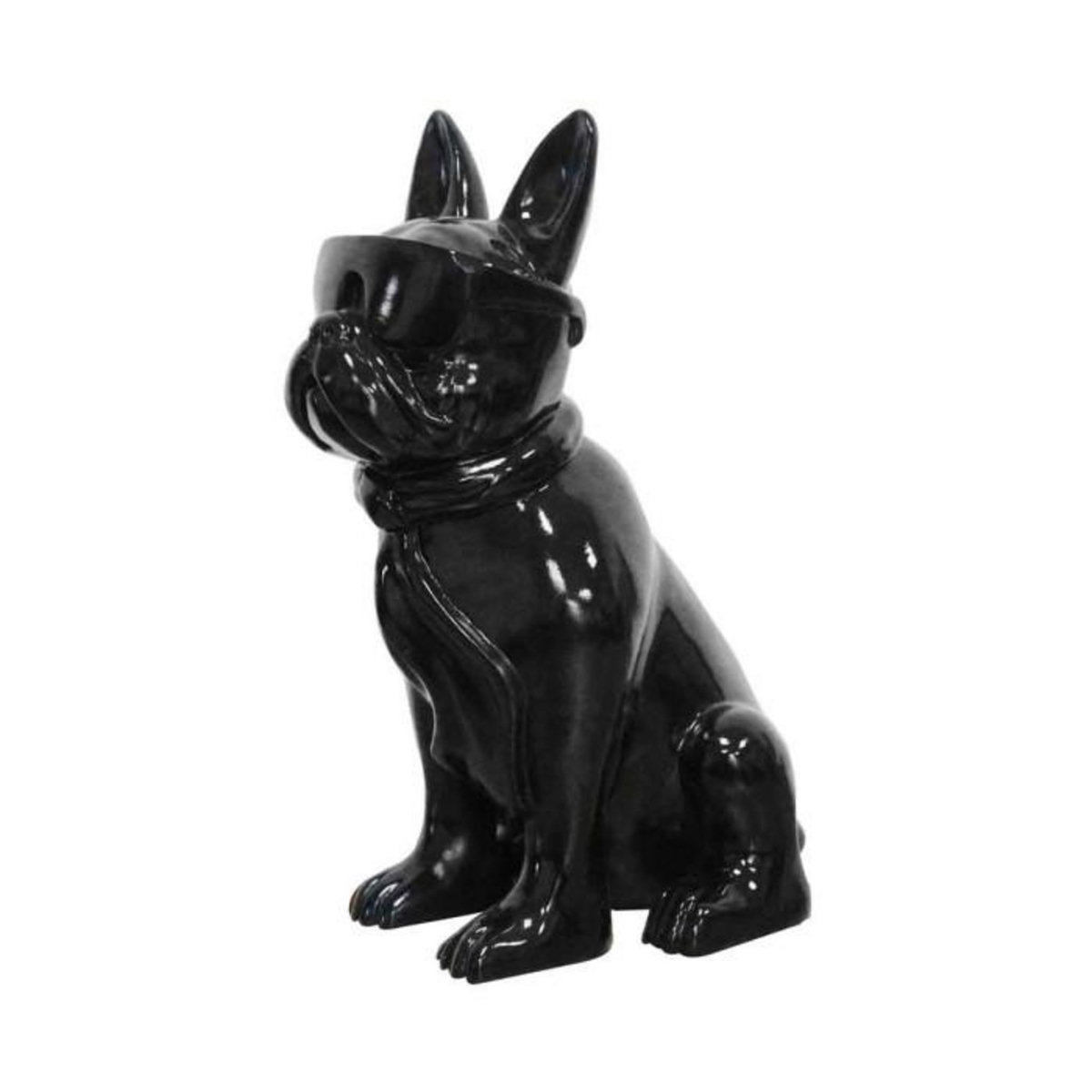 Paris Prix Sculpture Design Chien  Dude  37cm Noir