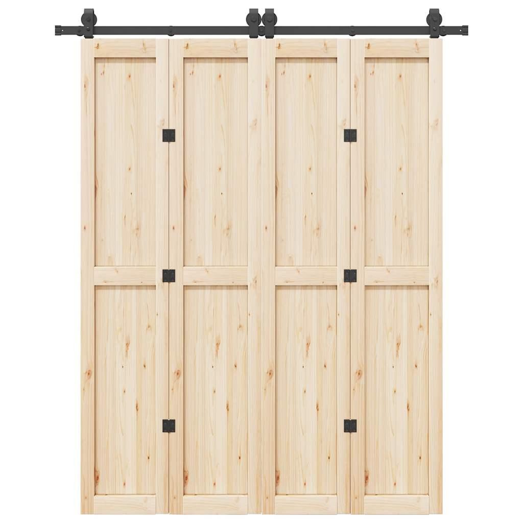 VIDAXL Kit de quincaillerie de porte coulissante 183 cm Acier Noir