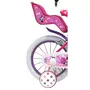Disney Minnie Vélo 14  Fille Licence  Minnie  + Casque  pour enfant de 95/110 cm avec stabilisateurs à molettes - 2 freins - Panier avant - Porte poupée arrière