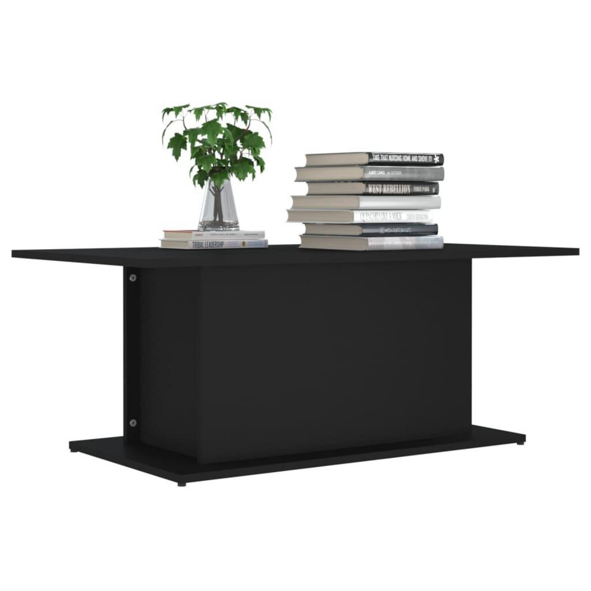 VIDAXL Table basse noir 102x55,5x40 cm bois d'ingenierie
