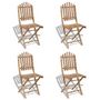 Voir la diapositive 4 : VIDAXL Ensemble a manger d'exterieur pliable 5 pcs Bambou