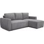Voir la diapositive 6 : MARKET24 Canapé d'angle convertible réversible 3-4 places PHARELL - velours côtelé Anthracite - Coffre de rangement - L224 x P155 x H