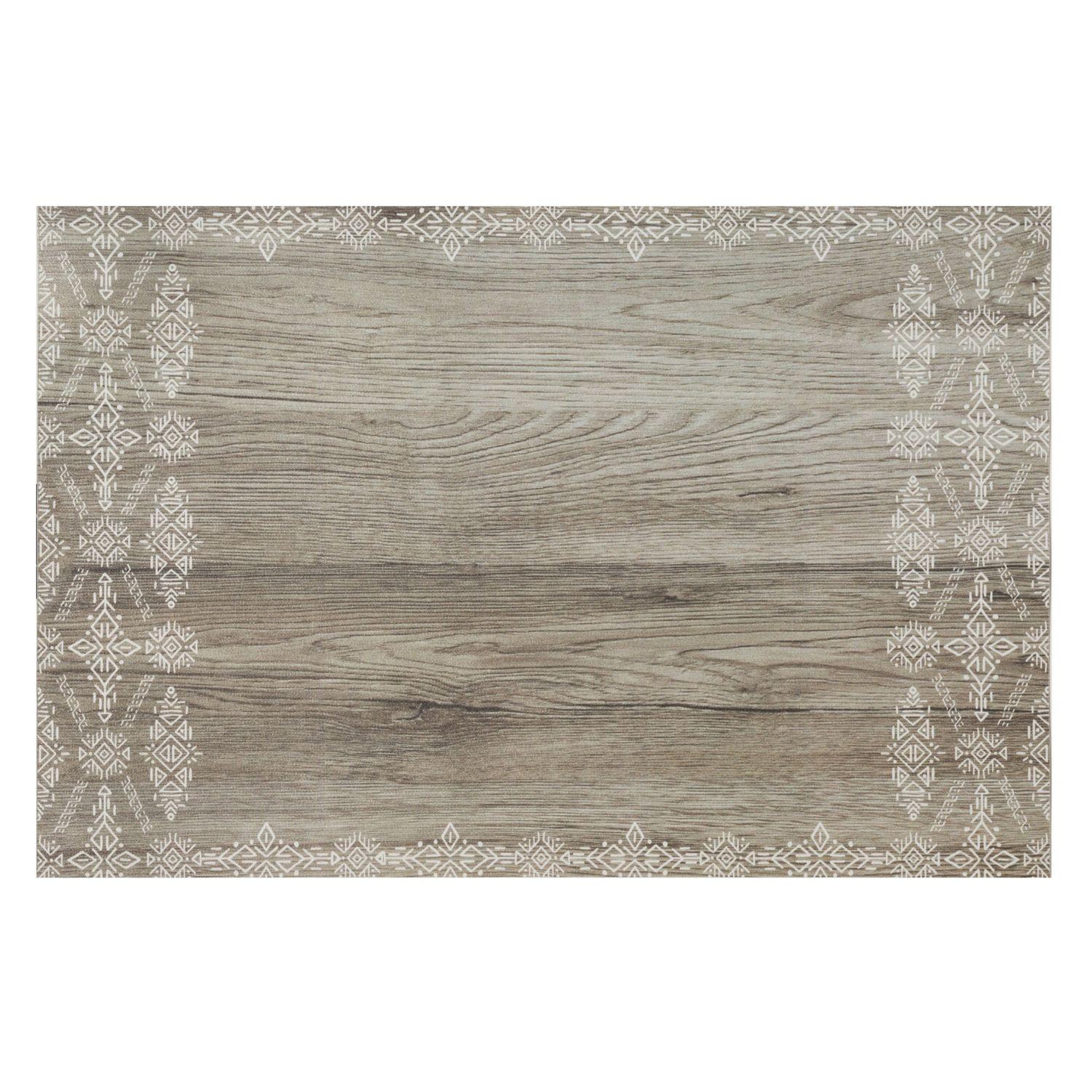 TOILINUX Lot de 2 sets de table vinyl effet bois - 45 x 30 cm