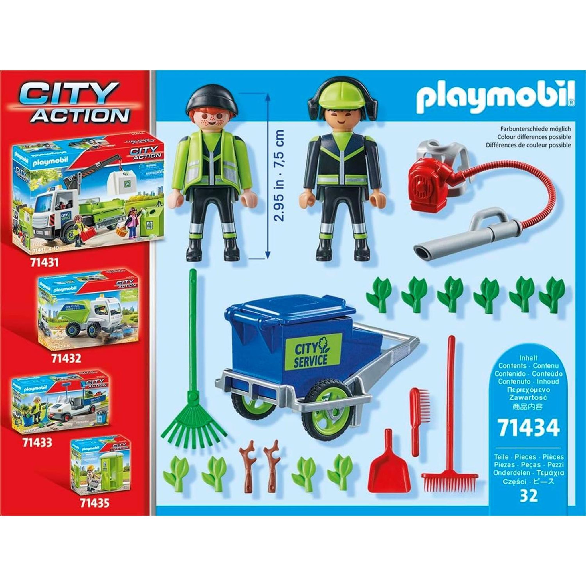 Voir la diapositive 5 : PLAYMOBIL Agents d'entretien voirie avec équipement