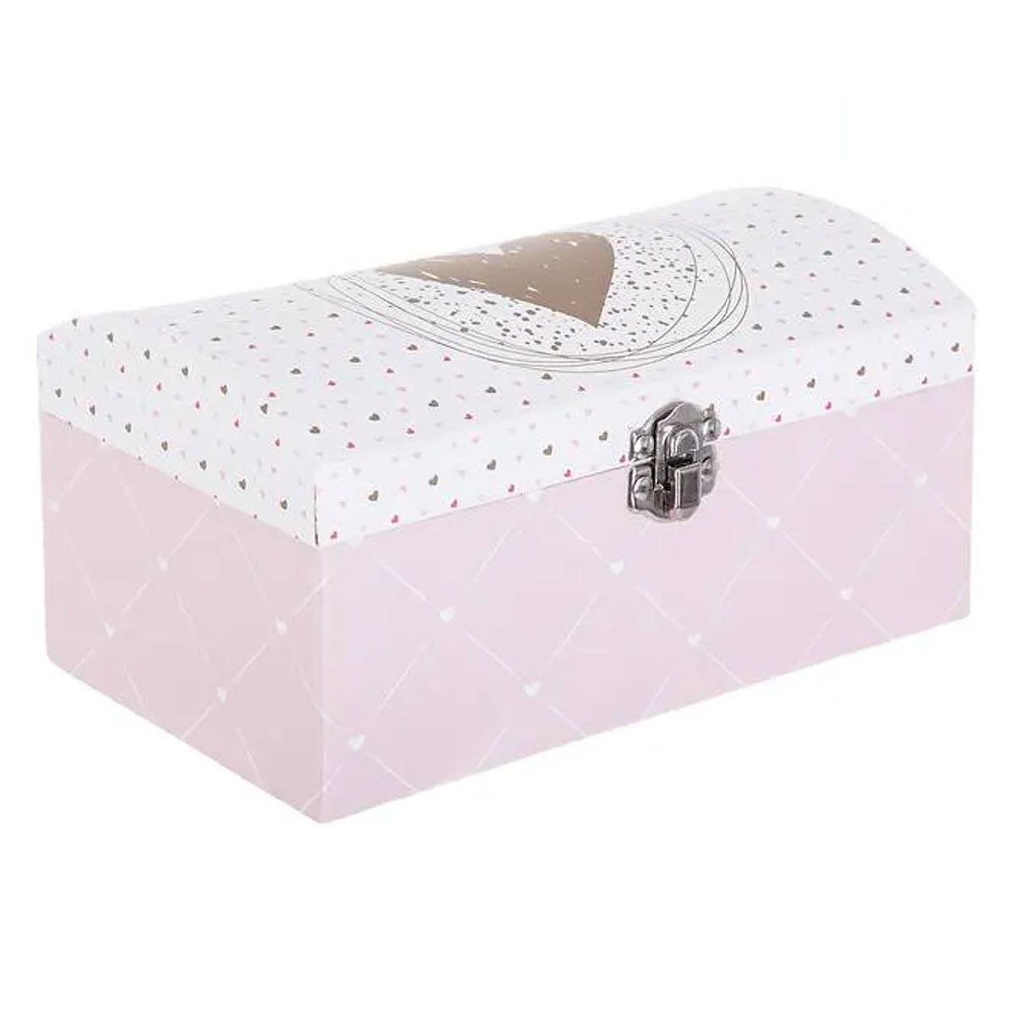 Atmosphera Kids Boîte à bijoux & miroir  demoiselle  19cm rose