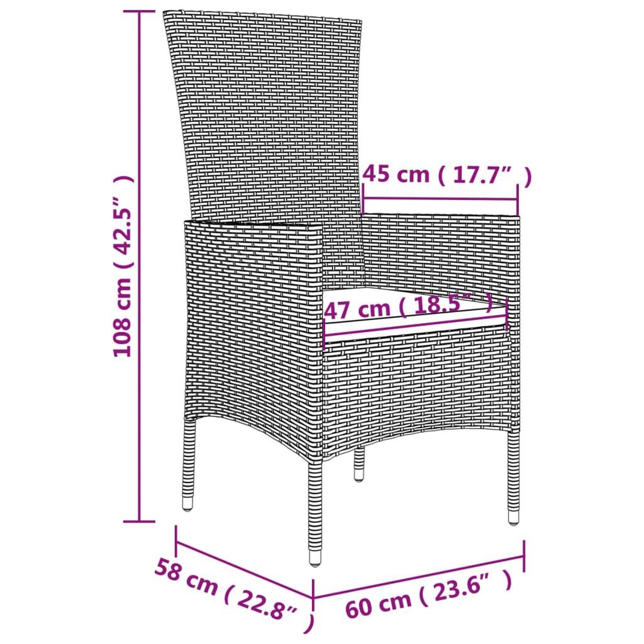 Voir la diapositive 6 : VIDAXL Ensemble a manger de jardin et coussins 9 pcs beige Poly rotin