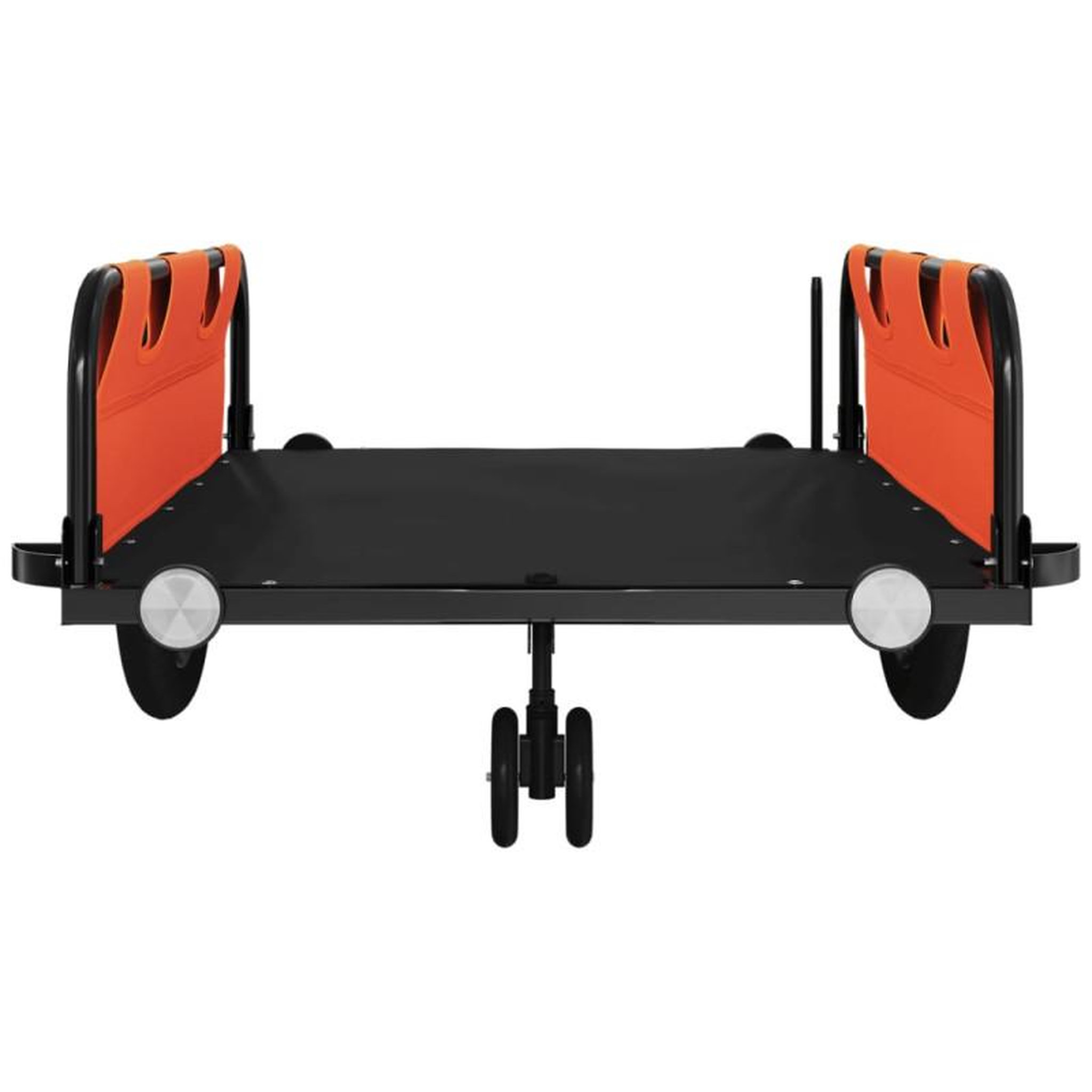 Voir la diapositive 5 : VIDAXL Remorque de vélo orange et noir tissu oxford et fer