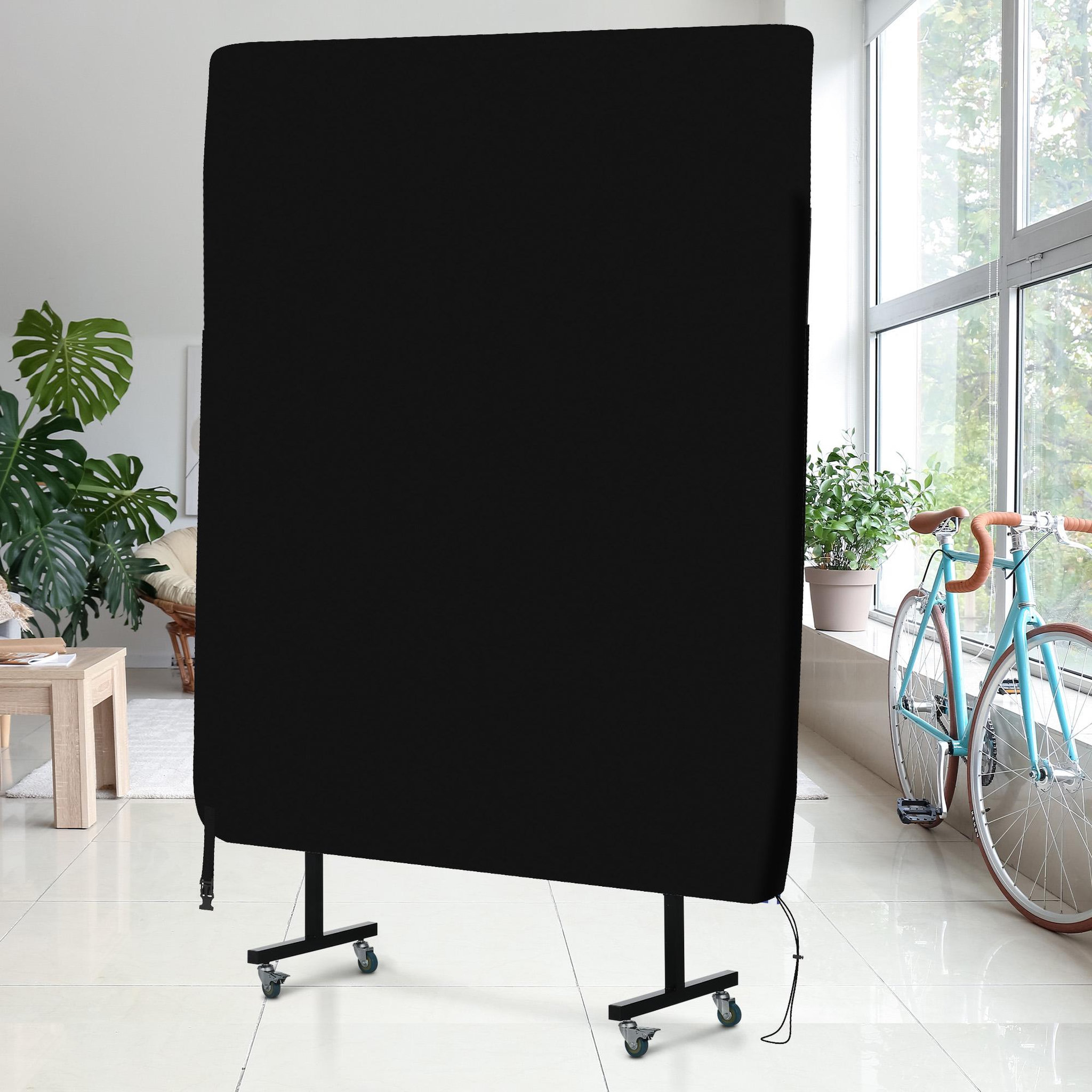 Voir la diapositive 2 : HOMCOM Housse de table de ping-pong avec fermeture éclair anti-UV imperméable noir