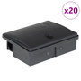 Voir la diapositive 2 : VIDAXL Pieges a souris 20 pcs noir 13x10x4 cm