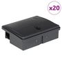Voir la diapositive 2 : VIDAXL Pieges a souris 20 pcs noir 13x10x4 cm