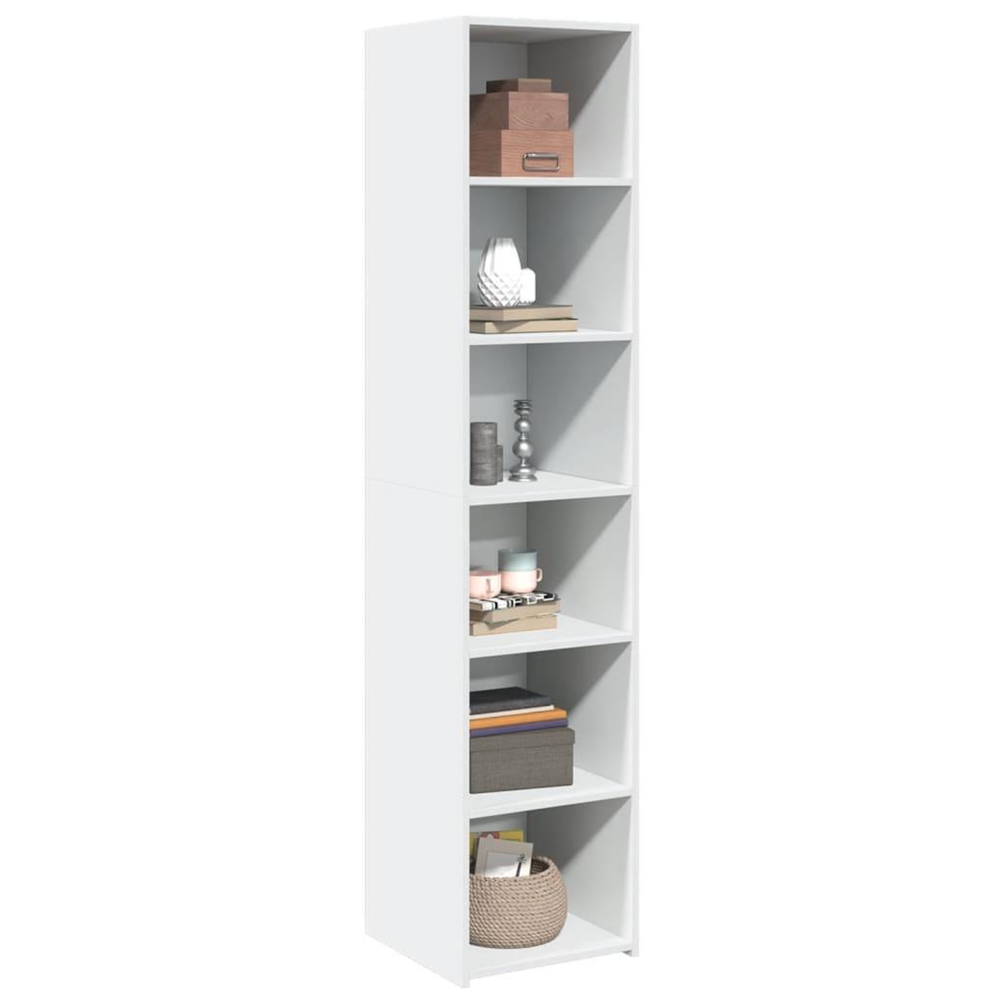 Voir la diapositive 3 : VIDAXL Buffet haut blanc 40x41x185 cm bois d'ingenierie