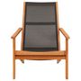 Voir la diapositive 2 : VIDAXL Chaise de jardin Noir Bois d'eucalyptus solide et textilene