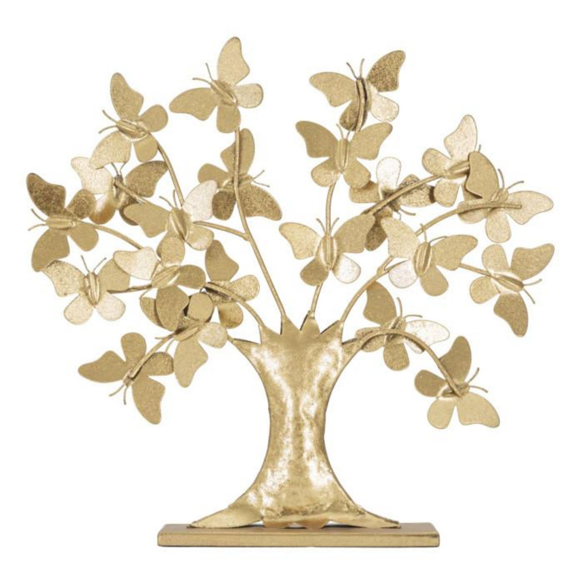 Paris Prix Arbre Déco en Métal  Papillons  31cm Or