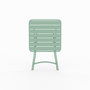 Voir la diapositive 6 : Rendez vous déco Table de jardin pliante en métal vert clair 2 personnes - Yumi