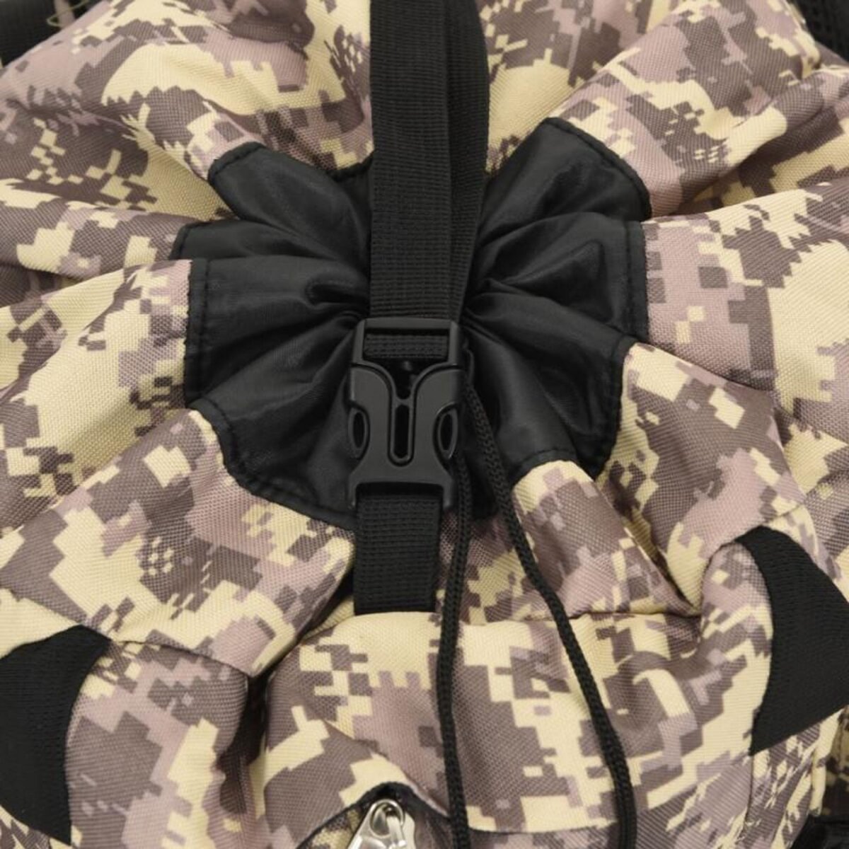 VIDAXL Sac à dos de randonnée marron camouflage 60 L tissu oxford