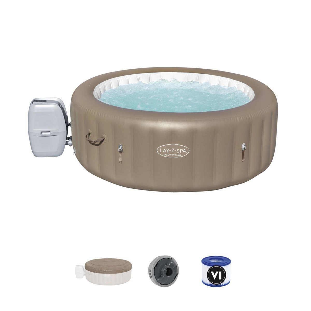 BESTWAY Spa gonflable rond - 4/6 places - Diam 1,96 x 0,71 m - LAY-Z-SPA PALM SPINGS