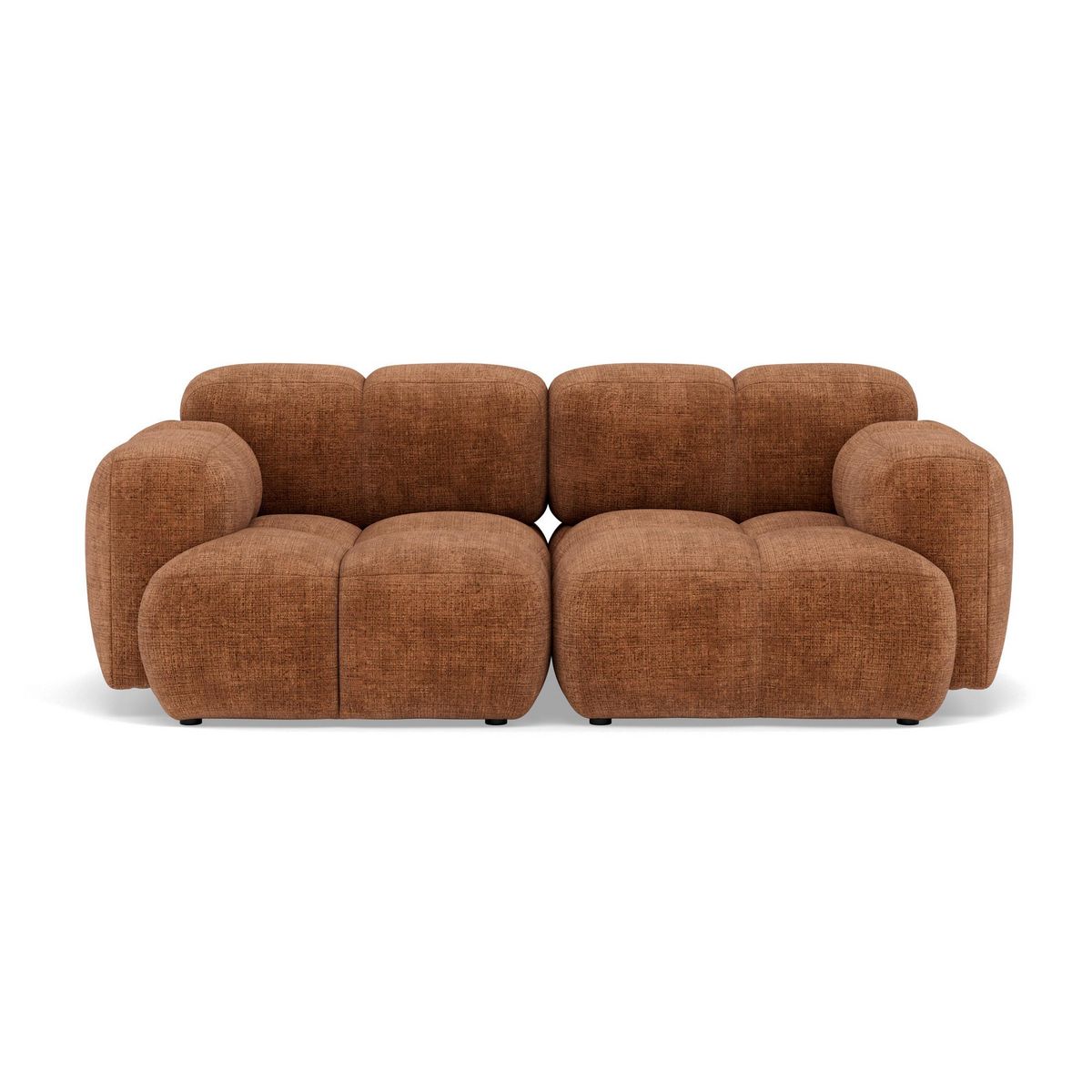 LISA DESIGN Grace - canapé modulable 2 places en velours texturé