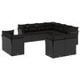Voir la diapositive 2 : VIDAXL Salon de jardin 11 pcs avec coussins noir resine tressee