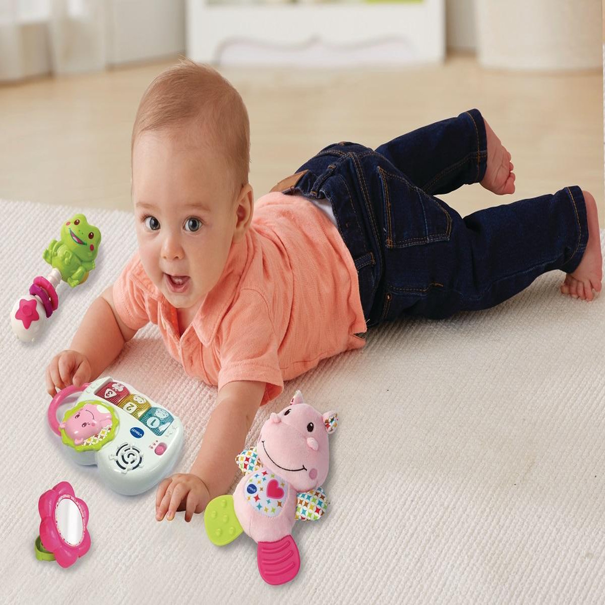 Voir la diapositive 3 : VTECH Coffret de naissance rose - éveil des sens