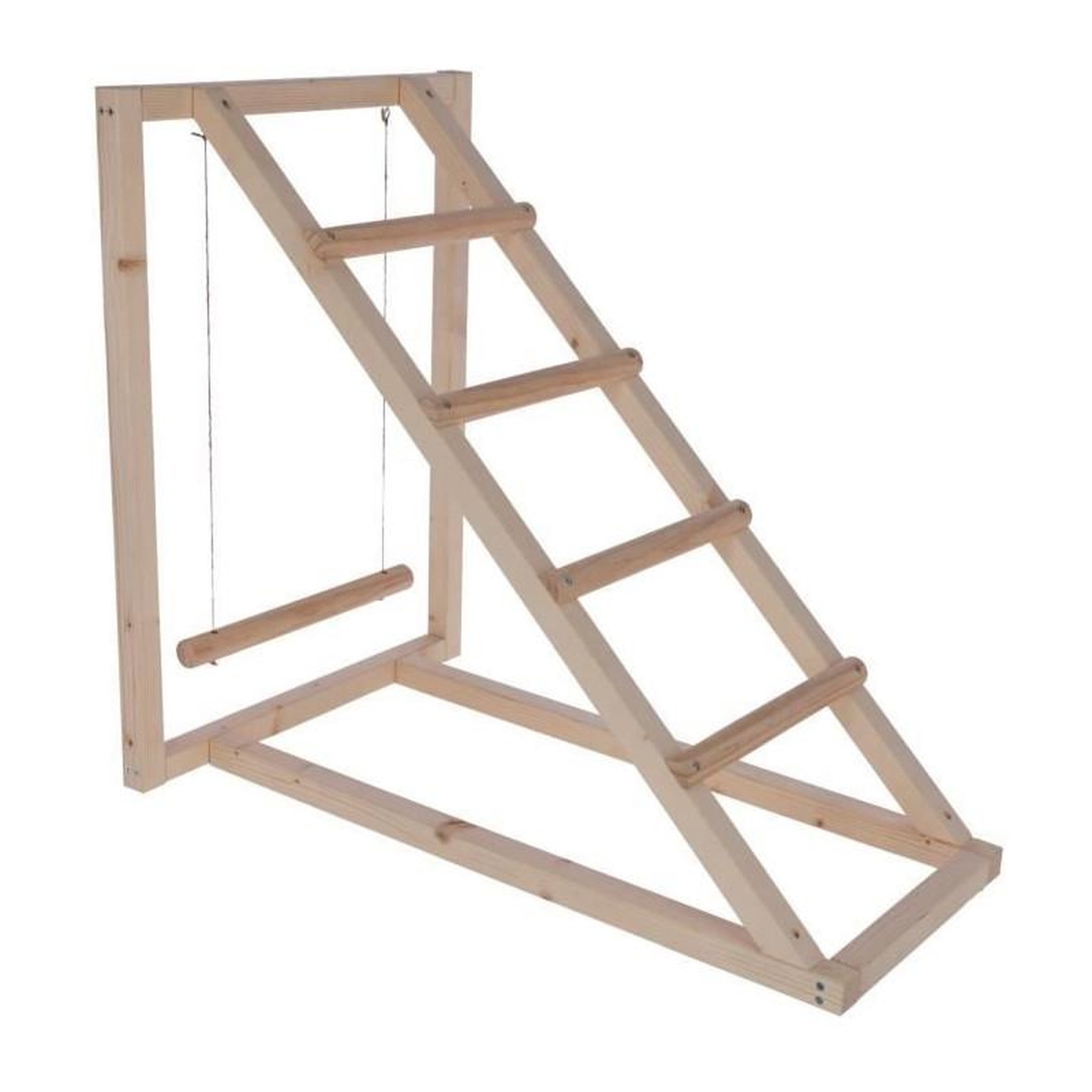 KERBL Tour d'escalade pour poules - KERBL - 85 x 55 x 76 cm - Avec balançoire - Echelle robuste
