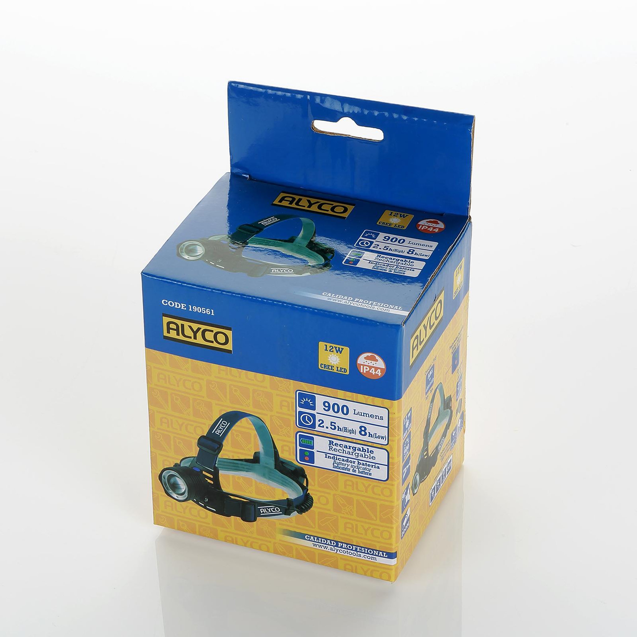 Voir la diapositive 2 : ALYCO Lampe frontale LED rechargeable 12 W