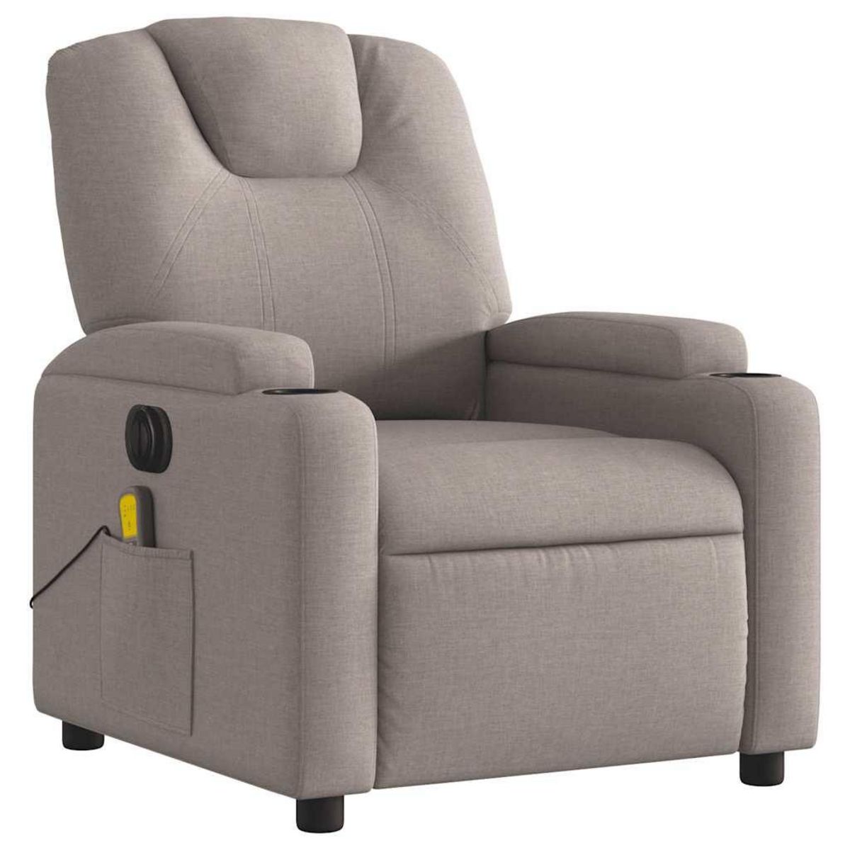 VIDAXL Fauteuil de massage inclinable electrique Taupe Tissu