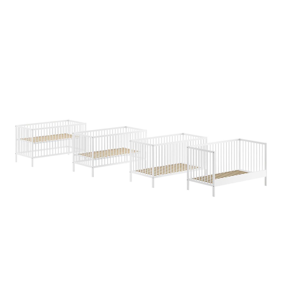 Paris Prix Pack - Lit Bébé & Table à Langer  Dino  70x140cm Blanc