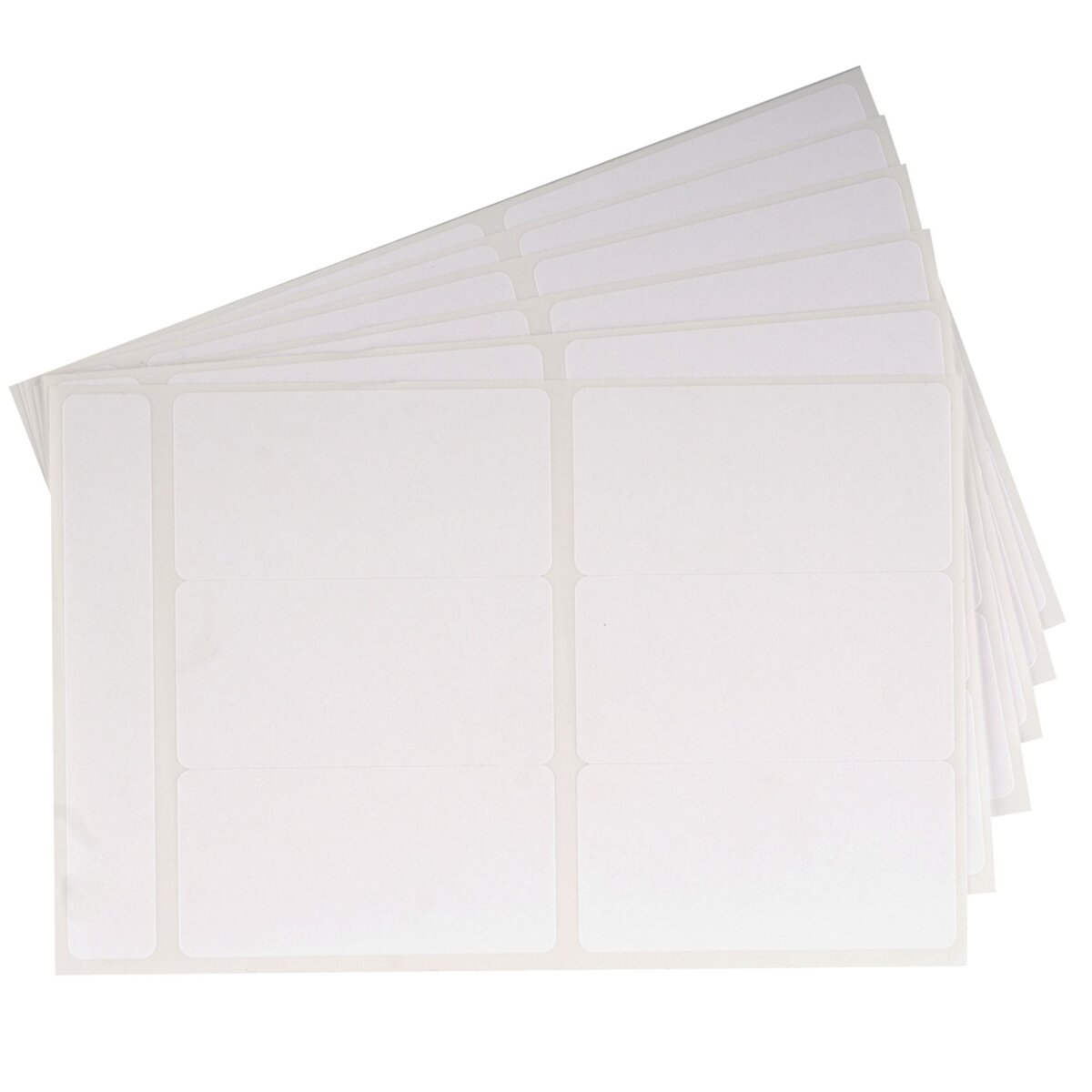 AUCHAN  Lot de 42 étiquettes scolaires adhésives 25x50mm blanches