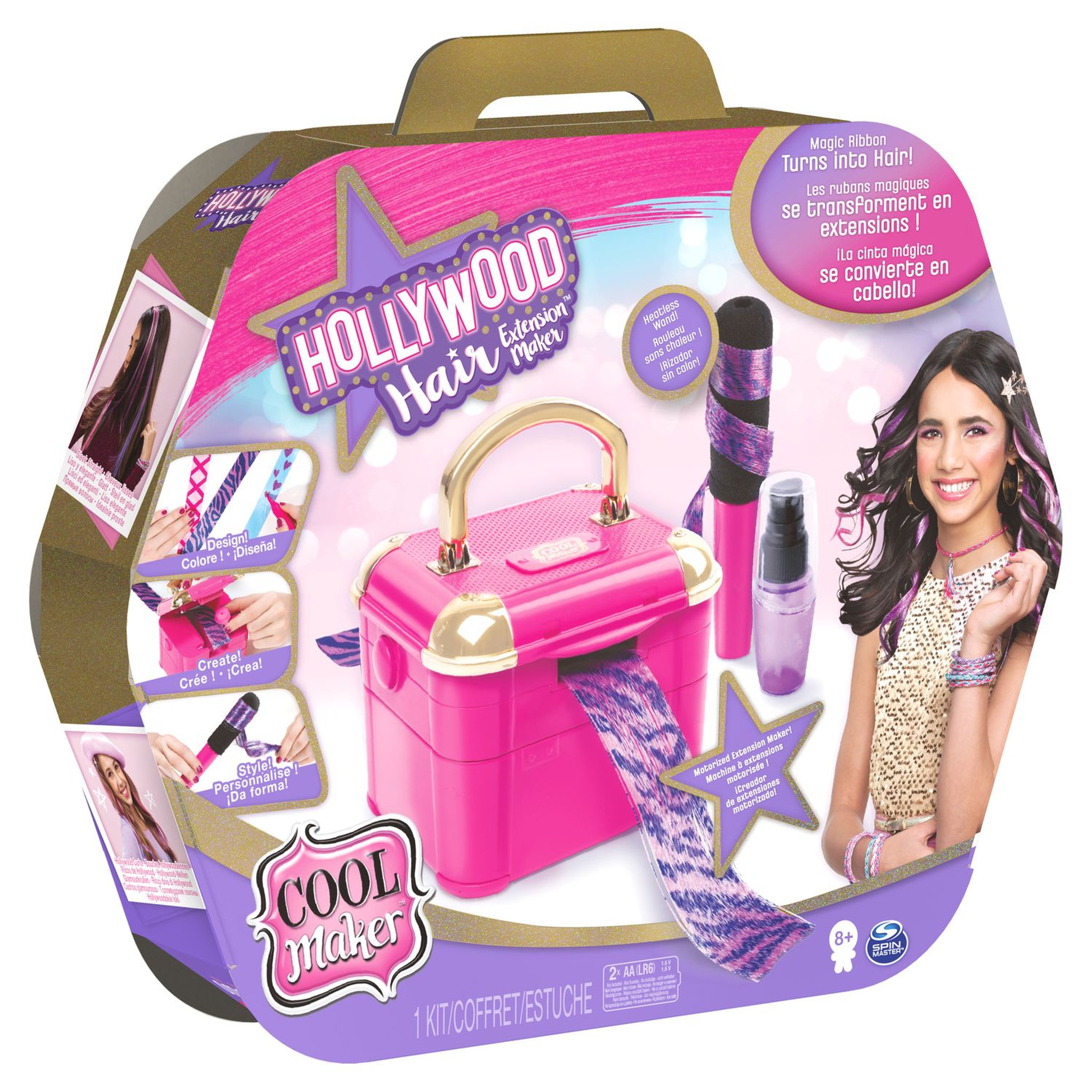 Voir la diapositive 1 : SPIN MASTER Machine à extensions de cheveux - Cool maker - Hoolywood Hair Studio